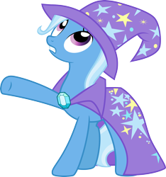 Size: 3000x3202 | Tagged: safe, artist:jeatz-axl, trixie, pony, g4, cape, clothes, female, hat, high res, mare, raised hoof, simple background, solo, transparent background, trixie's cape, trixie's hat, vector
