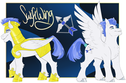 Size: 5132x3358 | Tagged: safe, artist:jeshh, oc, oc only, oc:swift wing, pegasus, pony, armor, male, royal guard armor, solo, stallion