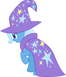 Size: 3000x3493 | Tagged: safe, artist:jeatz-axl, trixie, pony, g4, cape, clothes, female, hat, high res, mare, simple background, solo, transparent background, trixie's cape, trixie's hat, vector