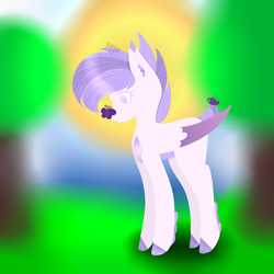 Size: 2000x2000 | Tagged: safe, artist:thecommandermiky, oc, oc only, oc:commander miky, butterfly, deer, deer pony, hybrid, original species, peryton, pony, forest, high res, solo