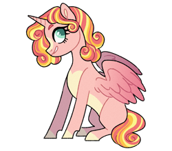 Size: 2400x2100 | Tagged: safe, artist:dreamscapevalley, oc, oc only, oc:chrysanthemum, alicorn, pony, alicorn oc, high res, horn, solo, wings