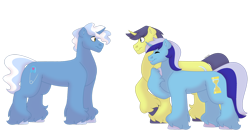 Size: 1280x692 | Tagged: safe, artist:itstechtock, comet tail, minuette, pokey pierce, pony, unicorn, g4, cute, minubetes, simple background, transparent background, unshorn fetlocks