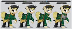 Size: 1280x512 | Tagged: safe, artist:brony-works, oc, oc only, earth pony, pony, clothes, female, mare, solo, sweden, uniform