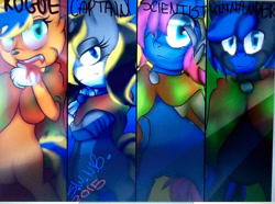 Size: 872x649 | Tagged: safe, artist:juliet-gwolf18, oc, oc only, oc:blue moon, oc:juliet, mobian, unicorn, anthro, clothes, eyelashes, female, horn, sonic the hedgehog (series), sonicified, unicorn oc