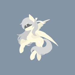 Size: 2000x2000 | Tagged: safe, artist:lucent starscape, oc, oc only, oc:crescent heart, oc:弦月之心, pegasus, pony, blind, blindfold, high res, pegasus oc, solo, wings