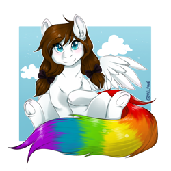 Size: 2000x2000 | Tagged: safe, artist:melpone, oc, oc only, pegasus, pony, female, high res, mare, solo