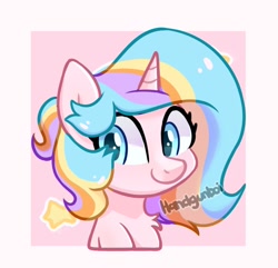 Size: 1082x1044 | Tagged: safe, artist:handgunboi, oc, oc only, oc:oofy colorful, pony, unicorn, female, mare, simple background, solo