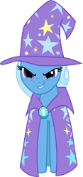 Size: 3000x6417 | Tagged: safe, artist:jeatz-axl, trixie, pony, unicorn, g4, cape, clothes, female, hat, mare, simple background, solo, transparent background, trixie's cape, trixie's hat, vector