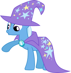 Size: 3000x3097 | Tagged: safe, artist:jeatz-axl, trixie, pony, g4, cape, clothes, female, hat, high res, mare, raised hoof, simple background, solo, transparent background, trixie's cape, trixie's hat, vector