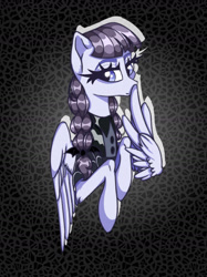 Size: 1280x1707 | Tagged: safe, artist:rainbowmoron, inky rose, pegasus, pony, g4, gothic, solo, wings