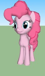 Size: 148x247 | Tagged: artist needed, safe, pinkie pie, earth pony, pony, g4, 3d, picture for breezies, solo