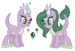 Size: 954x654 | Tagged: safe, artist:cloefo05, oc, oc only, dracony, hybrid, female, interspecies offspring, mare, offspring, parent:rarity, parent:spike, parents:sparity, simple background, solo, transparent background