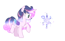 Size: 1280x814 | Tagged: safe, artist:firegalaxysparkle, oc, oc only, oc:dawn magic, alicorn, pony, colored wings, female, magic, magical lesbian spawn, mare, offspring, parent:pinkie pie, parent:twilight sparkle, parents:twinkie, simple background, solo, transparent background, two toned wings, wings