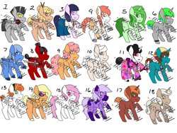Size: 2048x1536 | Tagged: safe, artist:mintymelody, oc, earth pony, pegasus, pony, unicorn, adoptable, adoptable open, for sale