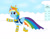 Size: 1024x800 | Tagged: safe, artist:04startycornonline88, rainbow dash, alicorn, pony, g4, alicornified, clothes, coronation dress, dress, hoof shoes, race swap, rainbowcorn, solo