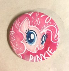 Size: 238x247 | Tagged: artist needed, safe, pinkie pie, pony, g4, button, cute, photo, solo