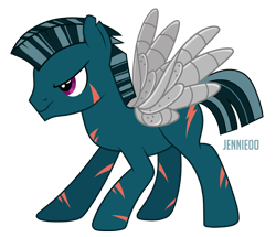 Size: 1200x1034 | Tagged: safe, artist:jennieoo, oc, oc only, oc:swift specter, pegasus, pony, scar, show accurate, simple background, solo, steel wings, transparent background, vector