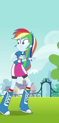 Size: 345x713 | Tagged: safe, screencap, rainbow dash, equestria girls, g4, my little pony equestria girls, rainbow dash is best facemaker, solo