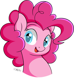 Size: 1020x1070 | Tagged: safe, artist:wownamesarehard, derpibooru exclusive, pinkie pie, earth pony, pony, g4, cute, simple background, solo, transparent background