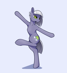 Size: 2200x2400 | Tagged: safe, artist:aquaticvibes, limestone pie, earth pony, pony, g4, bipedal, blue background, female, high res, karate, mare, raised leg, simple background, solo