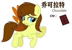 Size: 3560x2472 | Tagged: safe, artist:whiteplumage233, oc, oc only, oc:chocolate, pegasus, pony, chinese, female, high res, mare, solo, two toned wings, wings