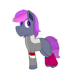 Size: 1000x1000 | Tagged: safe, artist:derpy_the_duck, oc, oc only, oc:marty, earth pony, pony, 80s, clothes, leg warmers, looking back, solo