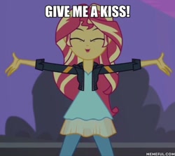 Size: 600x535 | Tagged: safe, edit, edited screencap, screencap, sunset shimmer, equestria girls, g4, my past is not today, caption, image macro, text