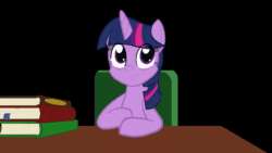 Size: 1280x720 | Tagged: safe, artist:sixes&sevens, twilight sparkle, pony, g4, animated, book, brian david gilbert, female, solo, unraveled, webm