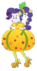 Size: 368x715 | Tagged: safe, artist:batboy101, rarity, equestria girls, equestria girls specials, g4, my little pony equestria girls: better together, my little pony equestria girls: holidays unwrapped, cornucopia costumes, eyebrows, female, frown, high heels, inflatable dress, male, raised eyebrow, shoes, simple background, solo, teeth, transparent background