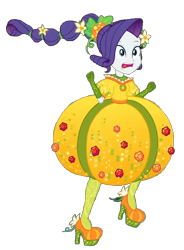 Size: 633x859 | Tagged: safe, artist:batboy101, rarity, equestria girls, equestria girls specials, g4, my little pony equestria girls: better together, my little pony equestria girls: holidays unwrapped, cornucopia costumes, high heels, inflatable dress, male, pumpkin, shoes