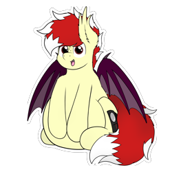Size: 3000x3000 | Tagged: safe, artist:aaatheballoon, oc, oc:aaaaaaaaaaa, bat pony, pony, bat pony oc, belly, fat, happy, high res, inflation, male, male oc, pony oc, simple background, solo, stallion, stallion oc, transparent background