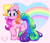 Size: 3473x3000 | Tagged: safe, artist:bunxl, rarity (g3), pony, unicorn, g3, bunxl is trying to murder us, cute, female, g3 raribetes, heart eyes, high res, rainbow, weapons-grade cute, wingding eyes
