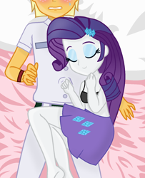 Size: 1000x1234 | Tagged: safe, artist:charliexe-edits, artist:grapefruitface1, edit, ragamuffin (g4), rarity, equestria girls, g4, blushing, cute, female, implied lesbian, implied rarijack, implied shipping, male, raribetes, rarimuffin, shipping, show accurate, straight