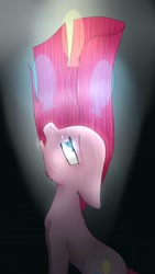 Size: 1080x1920 | Tagged: safe, artist:emalajiss36, pinkie pie, earth pony, pony, g4, female, looking up, mare, open mouth, pinkamena diane pie, solo