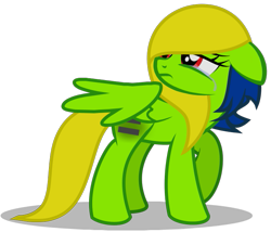 Size: 681x584 | Tagged: safe, alternate version, artist:amgiwolf, oc, oc only, oc:viexy ams, pegasus, pony, crying, equal cutie mark, eyelashes, female, frown, looking back, mare, pegasus oc, raised hoof, sad, simple background, solo, transparent background, wings