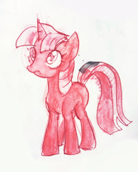 Size: 1473x1833 | Tagged: safe, artist:lunnita_pony, twilight sparkle, pony, unicorn, g4, sketch, solo