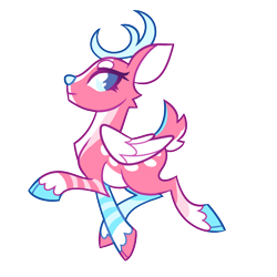 Size: 3000x3000 | Tagged: safe, artist:renhorse, oc, oc only, deer, deer pony, original species, peryton, female, high res, simple background, solo, transparent background