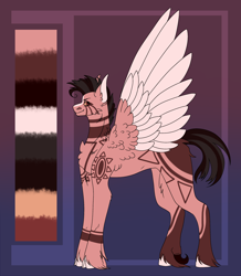 Size: 2428x2788 | Tagged: safe, artist:amcirken, oc, oc only, oc:abbot, pegasus, pony, high res, male, reference sheet, solo, stallion, two toned wings, wings