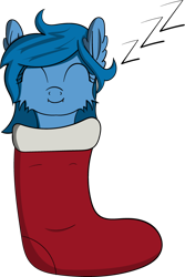 Size: 558x837 | Tagged: safe, artist:timanttikoira, oc, oc only, oc:tazzee, bat pony, simple background, sleeping, sock, transparent background