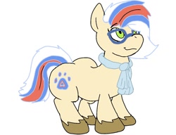 Size: 1078x828 | Tagged: safe, artist:hooverlover, oc, oc only, oc:karma summers, earth pony, pony, ascot, butt, cutie mark, glasses, herm, hooves, intersex, plot, solo