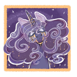 Size: 1000x1000 | Tagged: safe, artist:orphicswan, princess luna, alicorn, pony, g4, crying, horn, horn jewelry, jewelry, solo