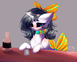 Size: 4161x3350 | Tagged: safe, artist:krissstudios, oc, oc only, pony, unicorn, bow, female, hair bow, mare, solo, tail bow
