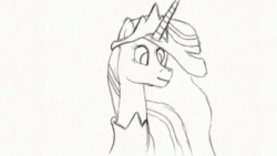 Size: 1280x720 | Tagged: safe, artist:nukepony360, luster dawn, twilight sparkle, alicorn, pony, g4, the last problem, animated, animatic, frame by frame, simple background, sketch, twilight sparkle (alicorn), webm
