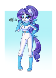 Size: 1300x1800 | Tagged: safe, artist:melliedraws, rarity, anthro, plantigrade anthro, g4, clothes, crossover, heart nostrils, mario kart, racing suit, solo, super mario bros.