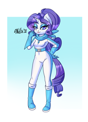 Size: 1300x1800 | Tagged: safe, artist:melliedraws, rarity, unicorn, anthro, plantigrade anthro, g4, clothes, crossover, heart nostrils, horn, mario kart, racing suit, solo, super mario bros.