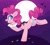 Size: 2048x1832 | Tagged: safe, artist:n in a, pinkie pie, bat, cake pony, earth pony, food pony, original species, pony, g4, candy, candy gore, detached head, everything is cake, female, food, gore, mare, moon, night, plate, solo