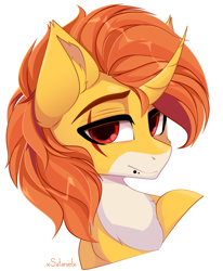 Size: 4200x5100 | Tagged: safe, artist:xsatanielx, oc, oc only, pony, unicorn, bust, male, portrait