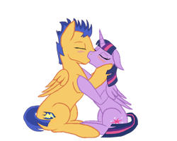 Size: 1280x1025 | Tagged: safe, artist:mlp-headstrong, flash sentry, twilight sparkle, alicorn, pegasus, pony, g4, blushing, duo, female, kiss on the lips, kissing, male, mare, ship:flashlight, shipping, simple background, stallion, straight, transparent background, twilight sparkle (alicorn)