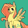 Size: 100x100 | Tagged: safe, artist:duckjifs246, fluttershy, pegasus, pony, g4, animated, female, flying, green background, loop, mare, picture for breezies, simple background, solo