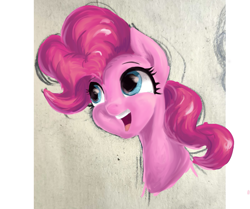 Size: 1649x1378 | Tagged: safe, artist:musical ray, pinkie pie, earth pony, pony, g4, bust, laughing, open mouth, solo